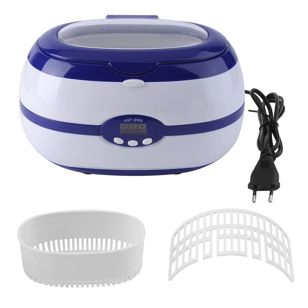 

Intelligent VGT-2000 600ml Mini Sonic Wave Ultrasonic Cleaner For Eyeglasses Jewelry Circuit Board With Basket EU Plug