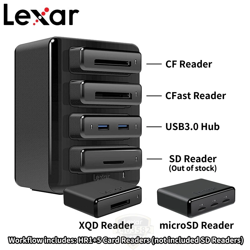 レキサープロフェッショナルワークフローHR1 HR2 SR2 XR2 CR1 CFR1 UR2 UH1 usb 3.0ハブsd microsd  XQD2.0 cfast 2.0 cfカードリーダー