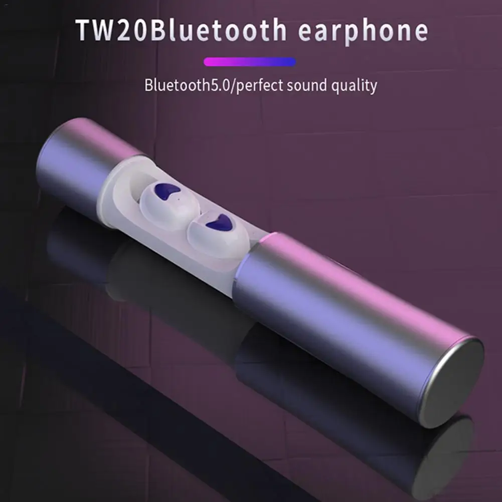 OTTWN TW20 Bluetooth 5,0 металлический стержень Беспроводные наушники-вкладыши мини Hi-Fi стереонаушники Спортивная гарнитура с микрофоном