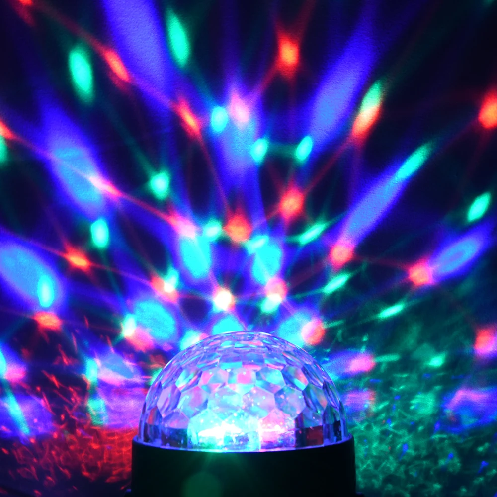 Disco Lights LED Mini Colorful Projection Lights Voice-activated Remote Control Magic Ball Stage Lighting DJ Voice-activated Light Flash Christmas Party Lights 112