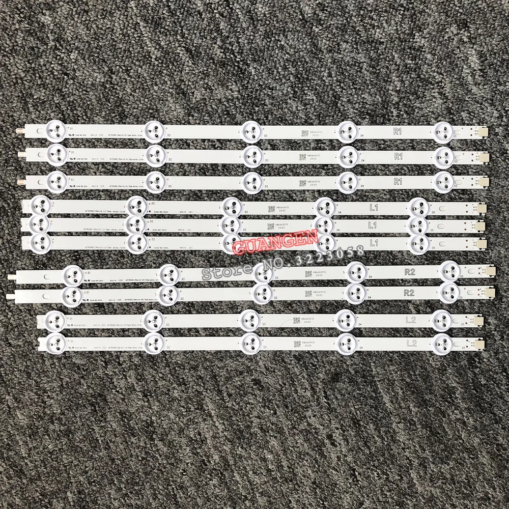 Партиями по 5 комплектов = 50 шт. светодиодный Замена полоса для LG 42LN5400 6916L-1385A 6916L-1386A 1387A 1388A 1214A 1215A 1216A 1217A