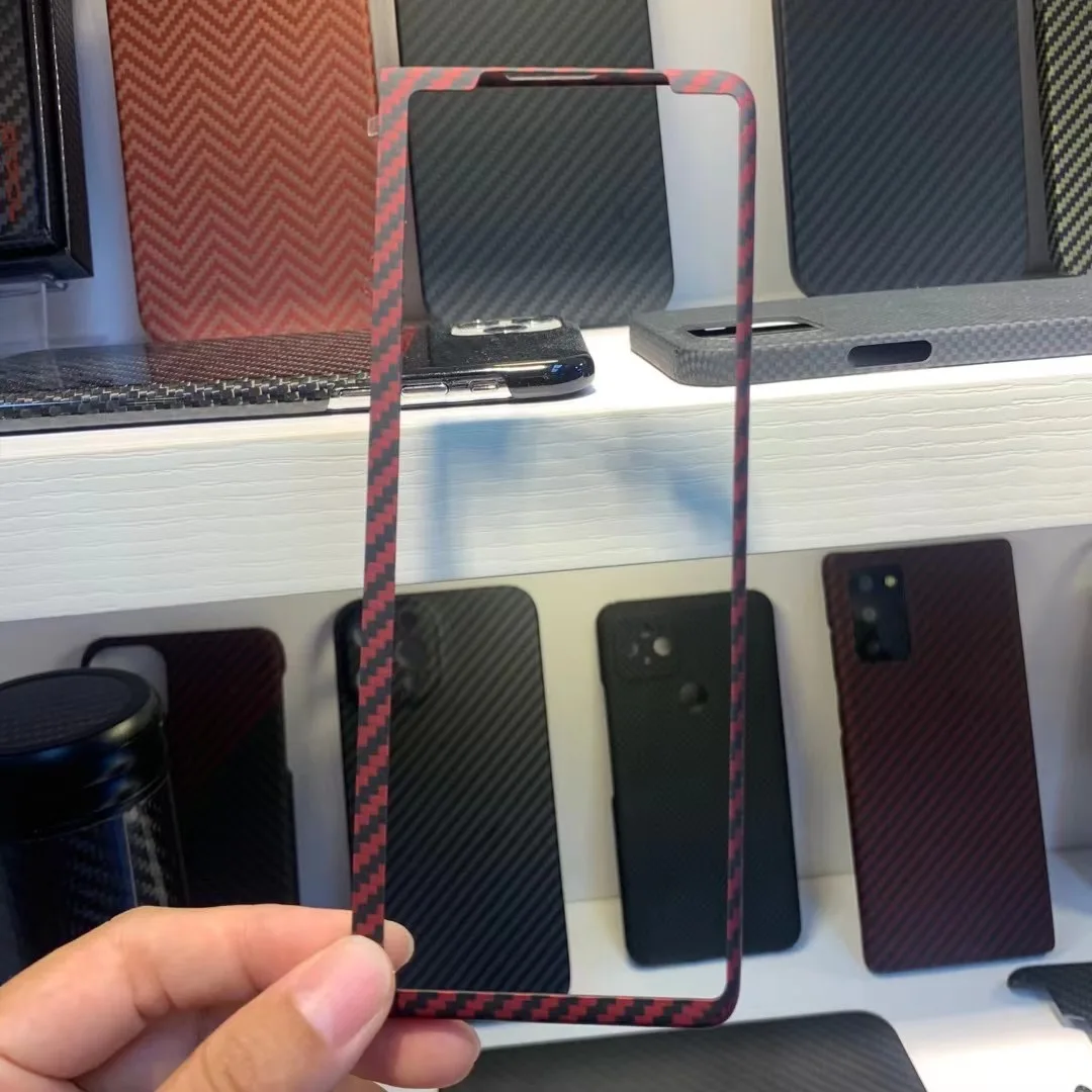 Qadir Carbon fiber phone Case For Samsung Galaxy Z Fold 2 case Aramid fiber Ultra-thin anti-drop Galaxy Z Fold 3 5G ,W21 shell