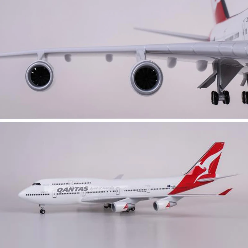 1/130 47 см самолет QANTAS Airlines B747 модель самолета Dreamliner Airways самолет с светильник на колесах