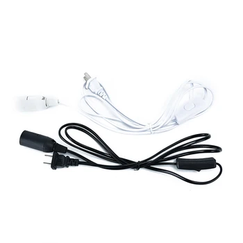

White/Black High Quality 1.8M E14 Hanging Pendant Light On Off Switch Power Cord Plug In Bulb Socket Lamp