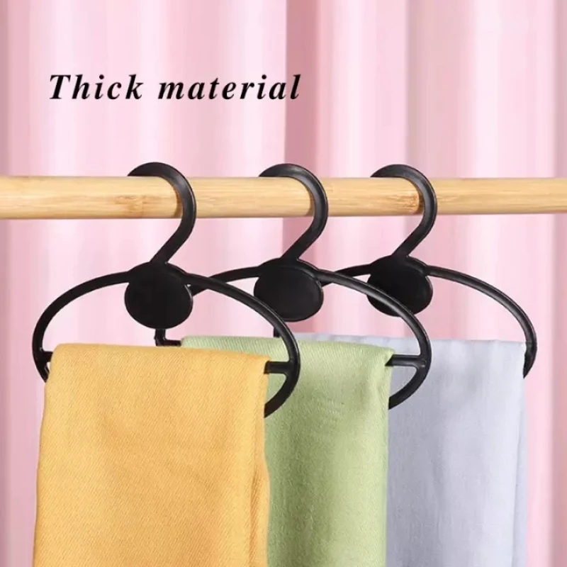 10Pcs Oval Scarf Shawl Tie Holder Circle Shape Coat Hanger Multifunctional Clothes Display Slots Organizer Space Saving