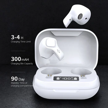 

Bluetooth 5.0 Earphones HIFI Stereo Sport Wireless Earphones LED Power Display Sweat-proof Waterproof TWS Headset