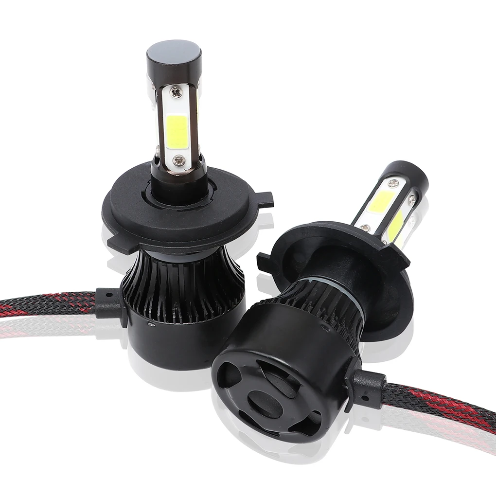 

1 Pair Flashing Conversion Kit H4/H7/H11/H13 100W 6500K LED Headlight Bulbs Fog Lights Cool White Switching Car Truck Light