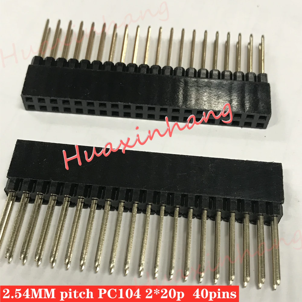 

37PCS 2x20 PIN double Row Straight FEMALE PIN HEADER 2.54MM PITCH pin long 12MM Strip Connector Socket 2*20 40 PIN 2x20pin pc104