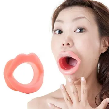 Silicone Lip Trainer Mouth Muscle Tightener Rubber Face Lifting Face Massage Exerciser Anti Wrinkle Lip