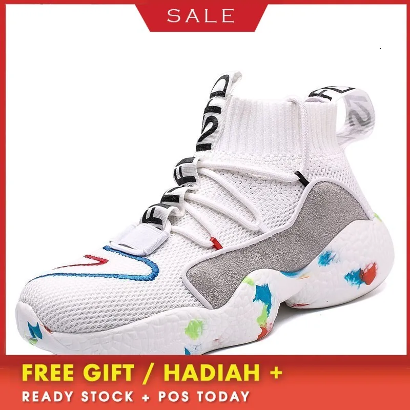 

Man Sneakers For Men Brand High Top Shoes Elasticity Casual Shoes Breathable Fly Weave Male Shoes Trend Fashion Zapatos Hombre
