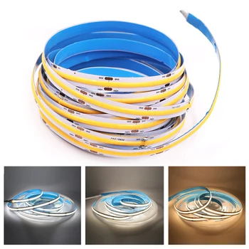 

FCOB LED Strip Light 384 LEDs/m High Density Flexible FOB COB Led Lights Warm/Nature/Cool White Linear Dimmable DC12V/24V