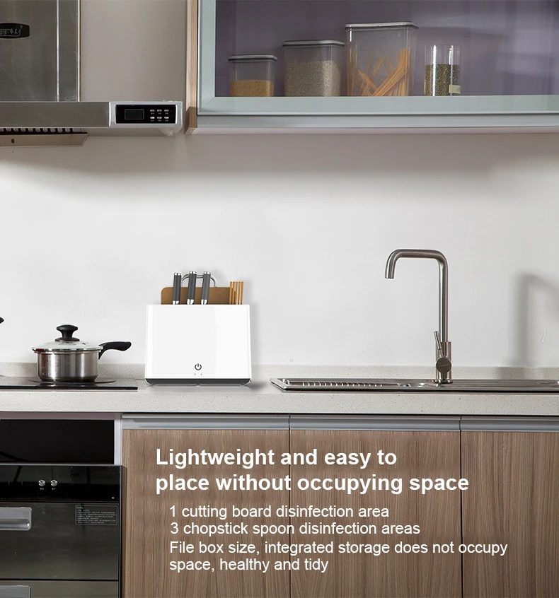 

Sterilization Knife Chopstick Holder UV Sterilization Hot Air Drying Cleaning Portable for Smart Home