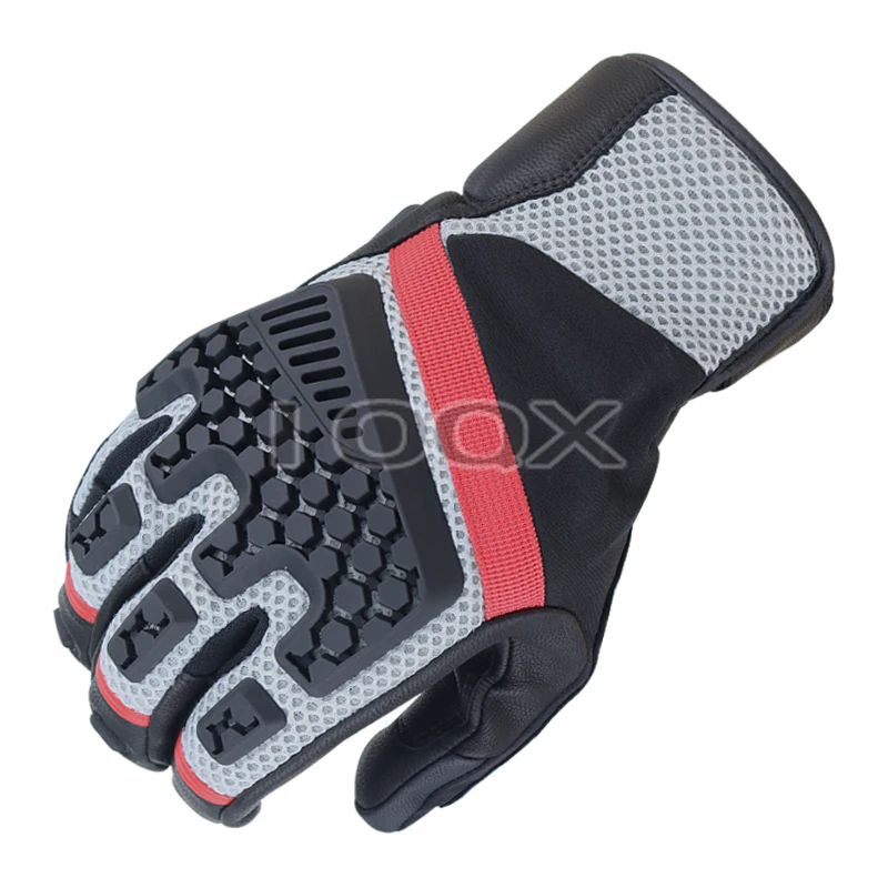 

Motorcycle Sands 3 Vented Summer Touring Motorcycle Gloves Genuine Leather Motorbike Gants Motocross Moto Racing Glove