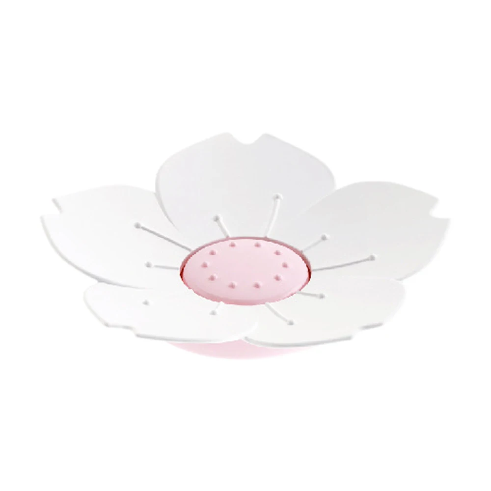 Слив вишневого цвета мыло, мыльница коробка для ванной инструменты Сакура мыльница принадлежности - Цвет: White