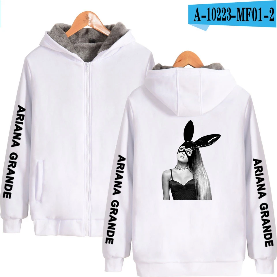 Ariana grande thank you next Idol, парки на молнии, новинка года, популярные уличные парки свободного покроя в стиле Харадзюку - Цвет: White