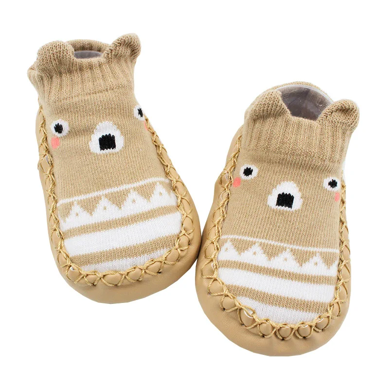 Spring  Autumn New Cartoon Baby Baby Shoes Socks 0-3 Years Old Cotton Socks Soft Bottom Anti-slip Babies Shoes for Baby Girl