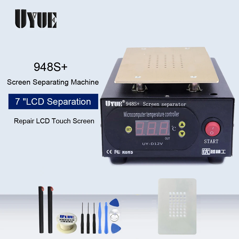 UYUE 948S+ LCD Separator Machine Phone Touch Screen Repair Build-in Vacuum Pump Kit For IPhone Samsung Refurbish | Инструменты