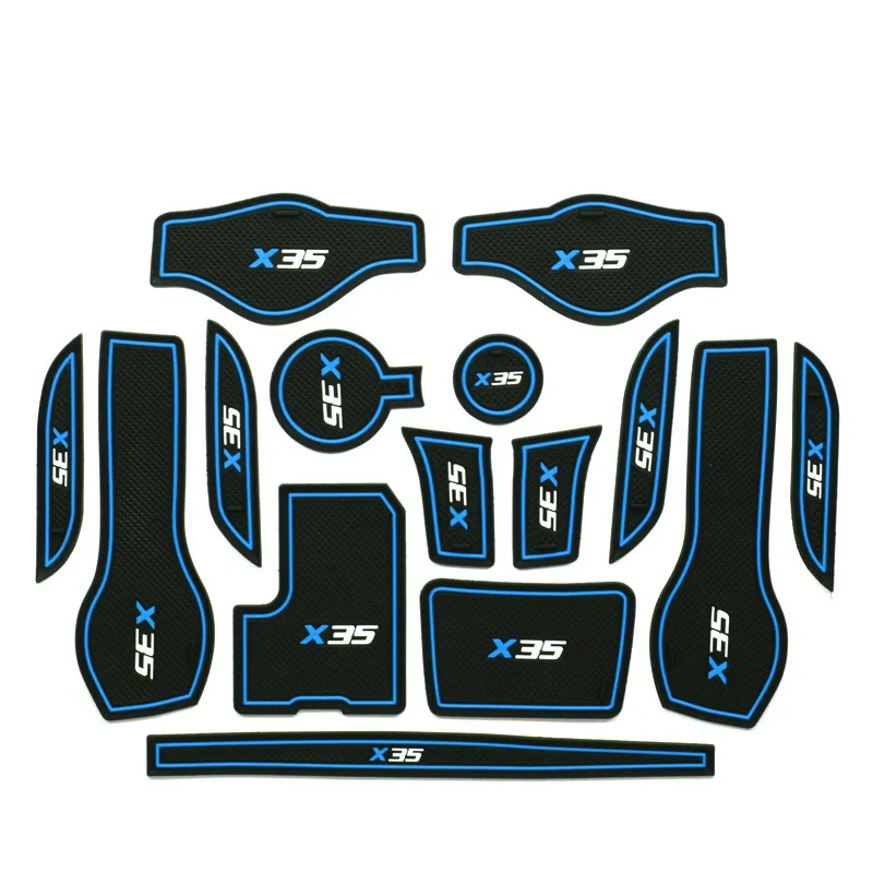 BAIC Senova X35 Gate Slot Pad Coaster Car Modified Interior Trim Armrest Box Only Slip Mat