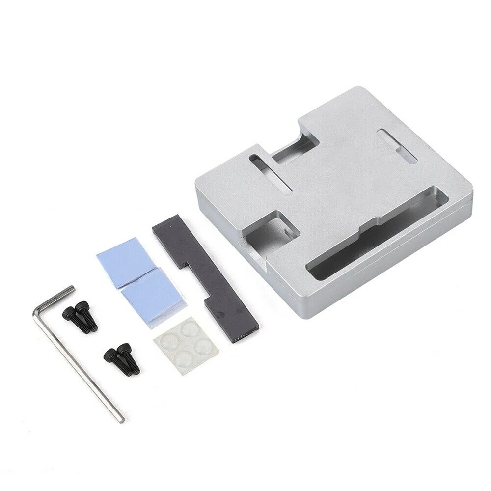 

New Ultra-thin Aluminum Alloy CNC Case Box for Raspberry Pi 3A Cooling Heatsink SM Portable protective shell