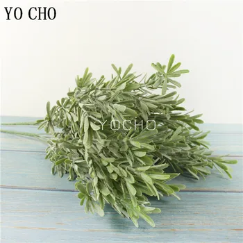 

YO CHO Artificial Plants Plastic Water Grass Houttuynia Mini Twigs Fake Cordata Plants Flower Arrangement Wedding Home Decor
