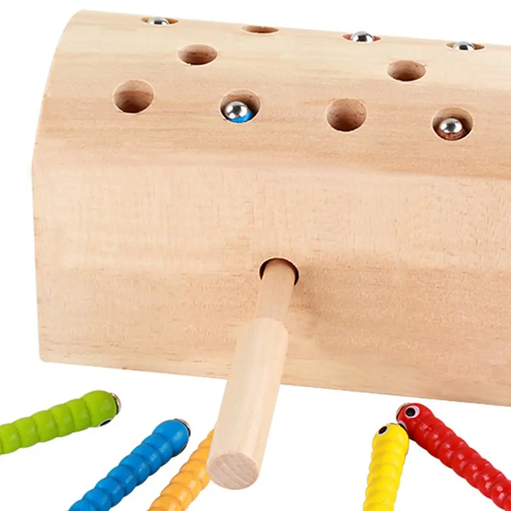 Новинка! Деревянный пазл 3D пазл для раннего развития ловля червя игра-мозаика Пазлы для детей деревянные игрушки для малышей