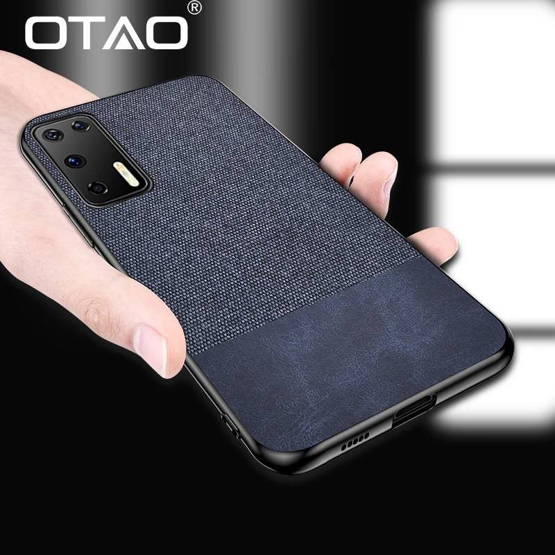 Тканевый чехол OTAO для Huawei P40 P30 Lite P20 Mate 20 30 Pro Nova 6 5 тканевый с текстурой Honor кожаный