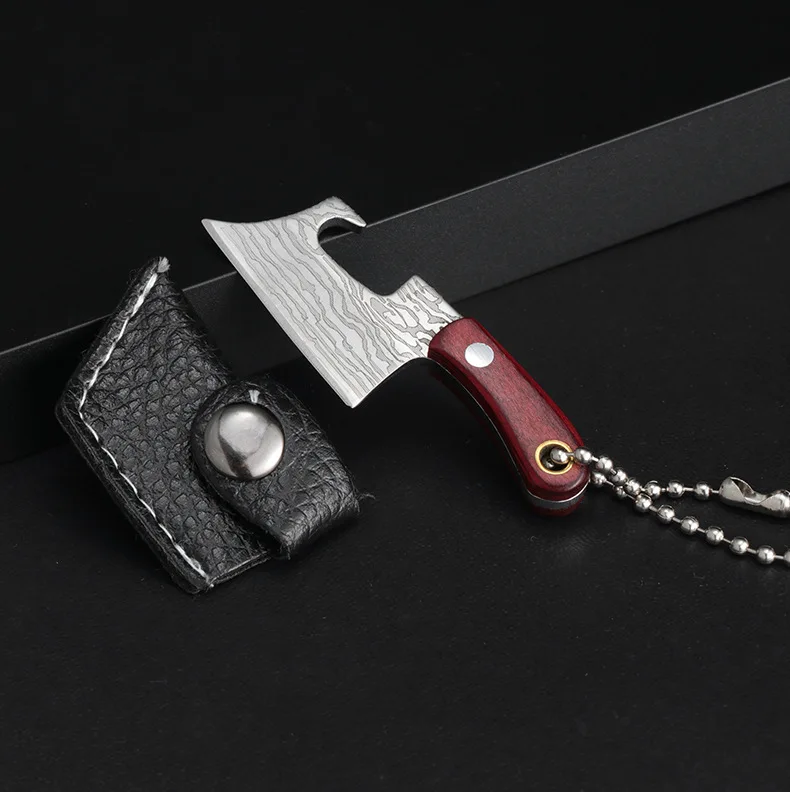 Mini kitchen Knife Unboxing Portable Small Blade Wine Bottle Opening Paper Cutting EDC Keychain Hanging Multi Survival Tools