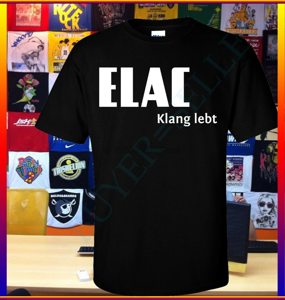 Новый Elac Lebt жизнь звук логотип Футболка S-2XL | Мужская одежда