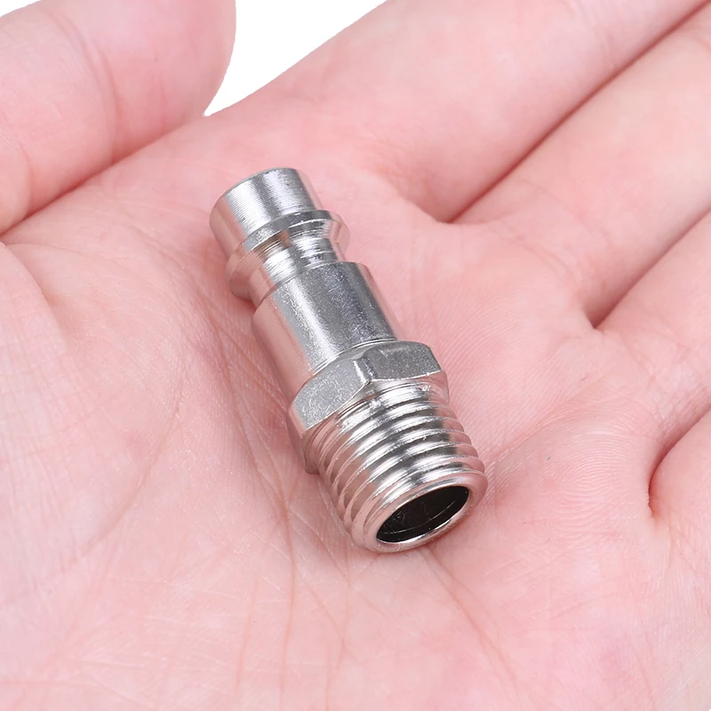 

5pcs Copper Iron Euro Air Line Hose Fitting 1/4" Quick Release Air Compressor Connector 33x11mm