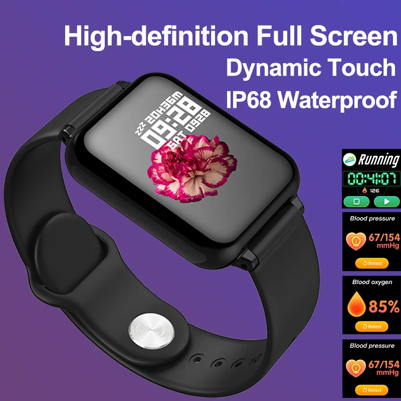

Timewolf B57 Smart Watch Men Blood Pressure Waterproof Smartwatch IP68 Men Color Screen Smart Watch for Android Phone Iphone IOS
