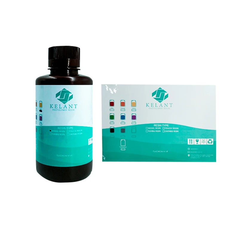 Baratos Kelant 405nm UV resina para S400 D100 fotón 3D impresora Material de impresión LCD modelo de fundición dureza 500ml líquido botella Gadget