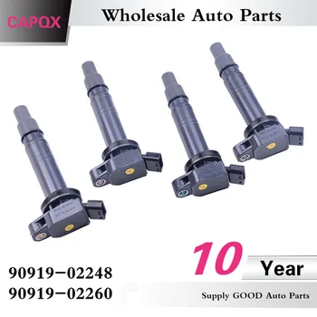 

CAPQX 4PCS Ignitor Coil Plug 90919-02248 For COROLLA 1NZFE 4RUNNER AVENSIS COASTER HILUX HIACE Land Cruiser Prado RAV4