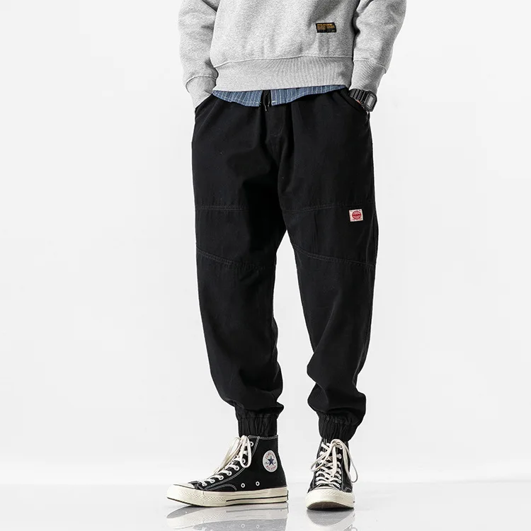 

Wu Air Spring And Autumn New Style Popular Brand Casual Pants Men's Loose-Fit Trend Cargo Skinny Ankle Banded Pants Straight-Cut