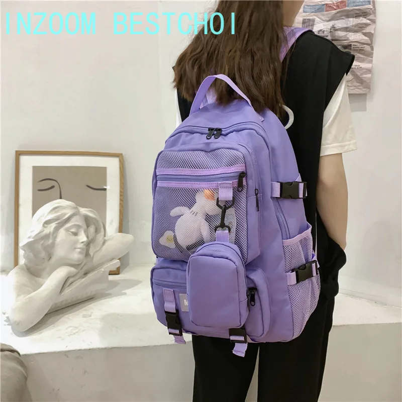 Male Backpack Bags Schoolbag Harajuku-Style Korean Travel Large-Capacity Tooling Dos