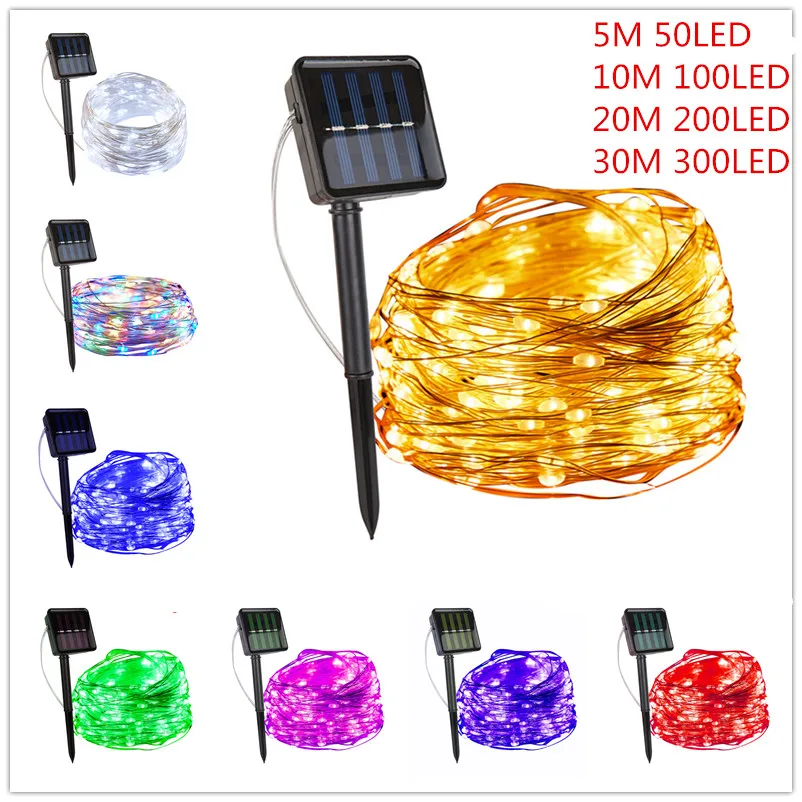 

Solar String Fairy Lights 30m 300LED / 20M 200 LED Waterproof Outdoor Garland Solar Power Lamp Christmas For Garden Decoration
