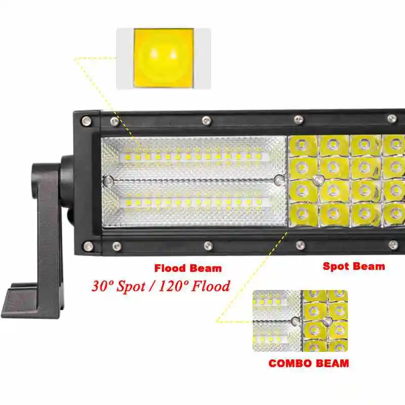 CREK 22 большие размеры 32-42, 50 5" Quad-изогнутый строкой грузовик светодиодный светильник бар Offroad светодиодный бар, внедорожников, квадроциклов, наводненных бар светодиодный для автомобиля 4WD 4x4 ATV внедорожник джип внедорожника