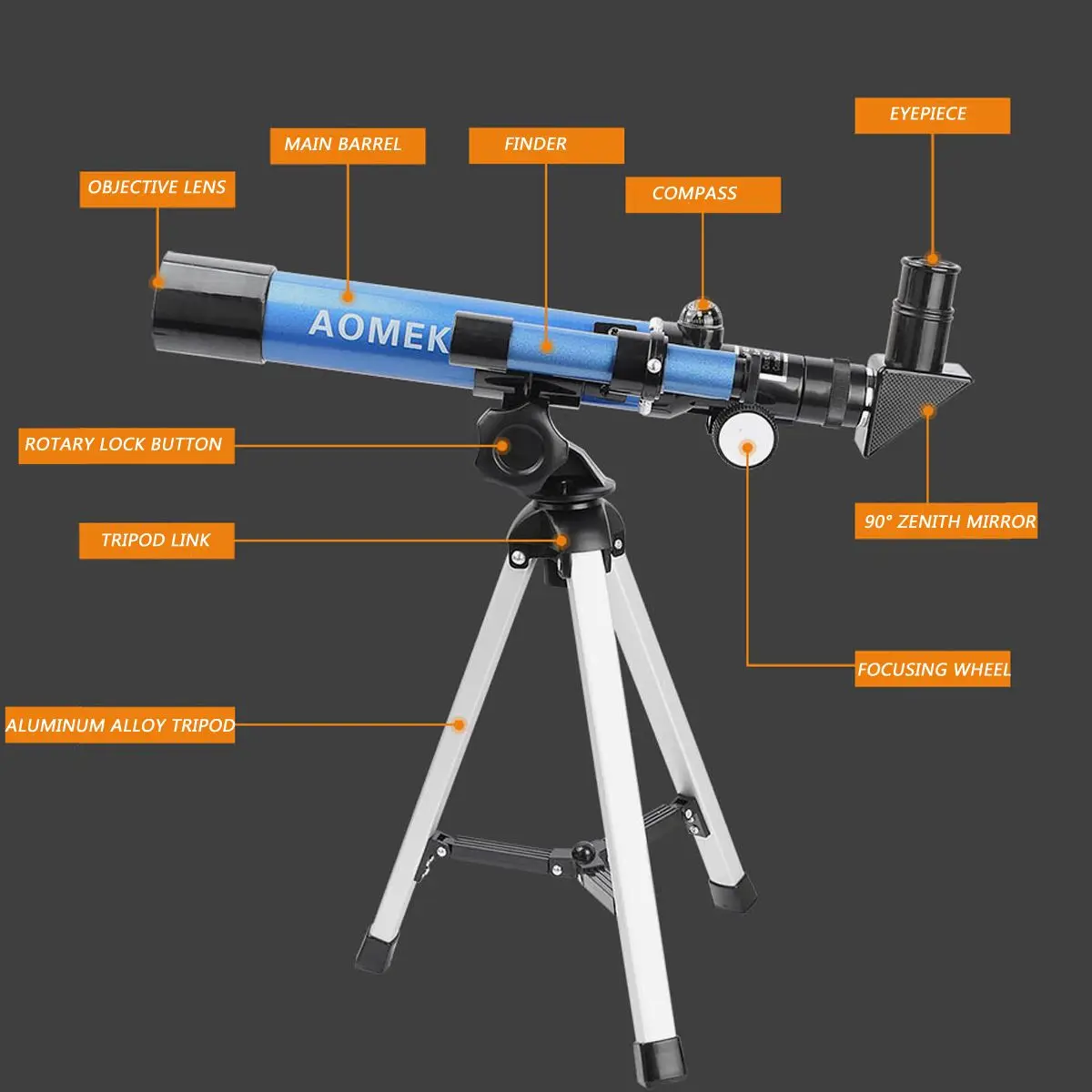 20x 32x рефракция астрономический телескоп Sky Монокуляр Telescopio область наблюдения с портативным штативом