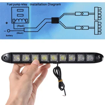 

New 2PCS DC 12V 9LED Car Truck Daytime Running Light High Quality Super Bright DRL Car Fog Day Driving Lamp Lights 9 LED#268885