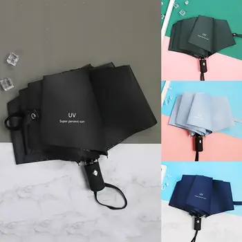 

Thickened Automatic Umbrella Vinyl Sunscreen Sunshade Conventional Umbrella Opening Umbrella UV Light Blocking