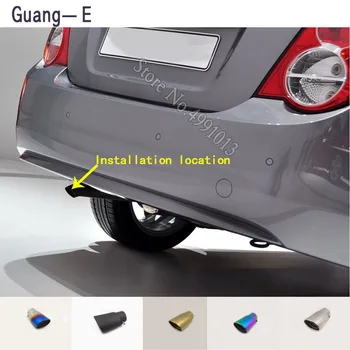 

For Chevrolet Aveo 2011-2018 car stickers cover muffler exterior back end pipe dedicate exhaust tip tail outlet ornament 1pcs