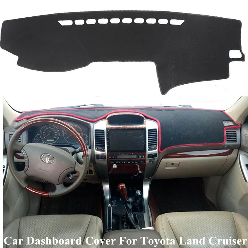 Black/Red Car Dashboard Cover For Toyota Land Cruiser Prado Lexus GX470
