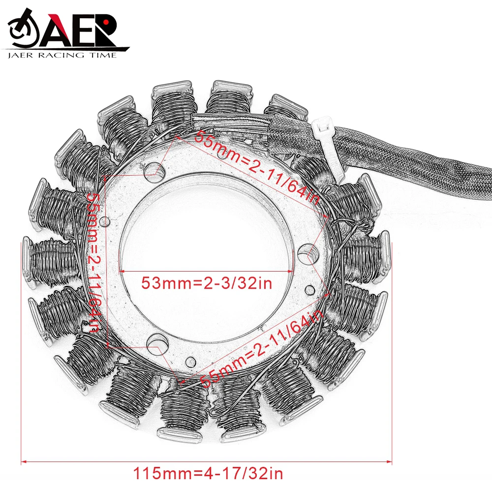Катушка статора мотоцикла JAER с прокладкой для Suzuki LS650 Boulevard S40 2005- LS650 Savage 1986-2004 ST400V LS400F LS400U LS400P