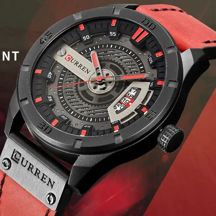 

CURREN 8301 Luxury Mens Military Sports Watches Men Quartz Casual Clock Waterproof Leather Men's Wrist Watch Relogio Masculino