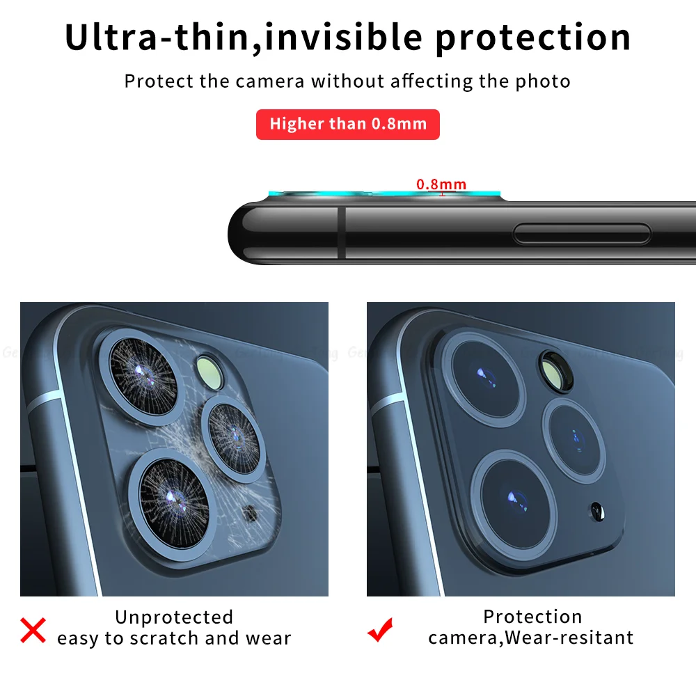 9D задняя камера защита объектива для iPhone 11 Pro MAX Стекло защитный чехол защитное