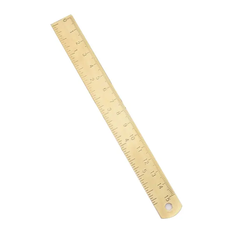 

OOTDTY Vintage Brass Ruler Bookmark Label Book Mark Cartography Painting Measuring Tool