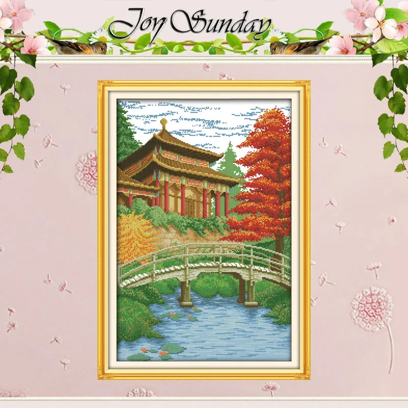 Meditation Pavilion Patterns Counted Cross Stitch 11CT 14CT Cross