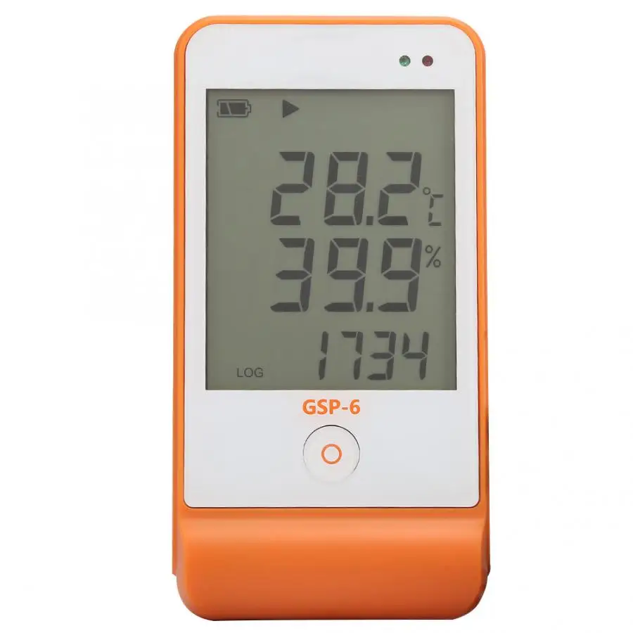 

GSP-6 Temperature Humidity Data Logger Recorder 16000 Points for Refrigeration Cold Chain Thermostat -40-85 Celsius