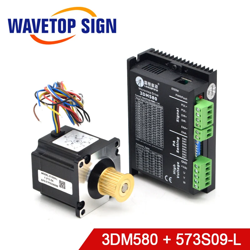 Leadshine 3 фазы шаговый Драйвер 3DM580 1 шт. + двигатель 573S09-L для Co2 лазерной резки и