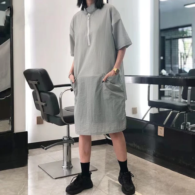 Ropa de trabajo profesional peluquería, uniforme de trabajo para técnico de corte de pelo, delantal para Asistente de barbería _ - AliExpress Mobile