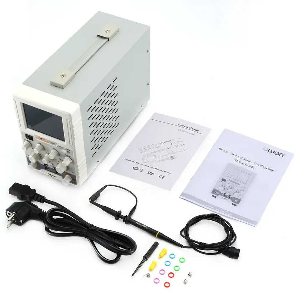 OWON AS201 20 МГц 100 мс/с одноканальный ЖК-цифровой осциллограф Scopemeter Norm/Auto/tv Run/Stop